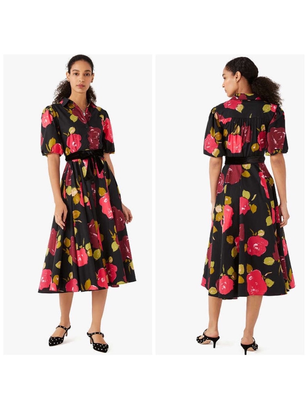 Kate Spade New York Just Rosy Hostess Button Down Shirt Dress - Size 6